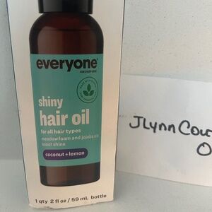 NEW Everyone for Everybody Shiny Hair Oil Coconut & Lemon all hair type made USA